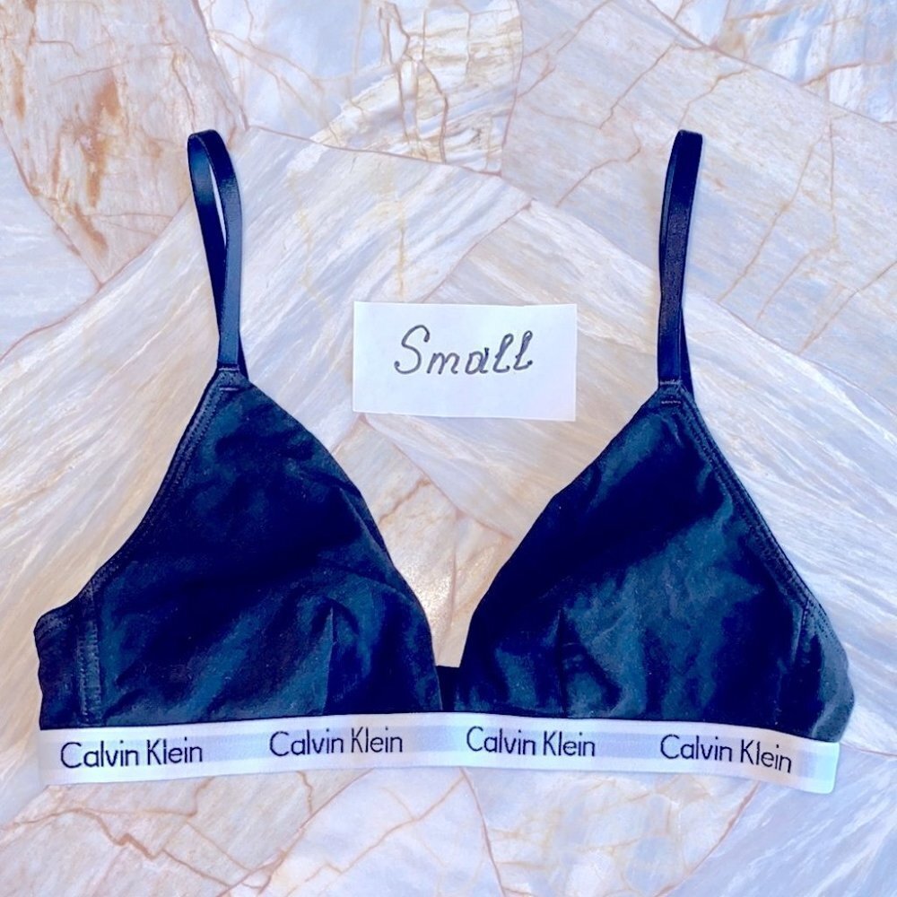 Calvin Klein Black /White Bra‎ Small bralette